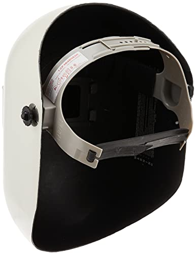 Honeywell 110PWE Piperliner Welding Helmet, Fiberglass, White, 2" x 4" Shade 10, Rubber Headband