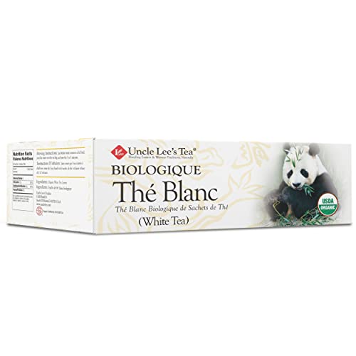 Uncle Lee's Tea- Organic White Tea, Premium Organic White Tea in Tea Bags 100ct