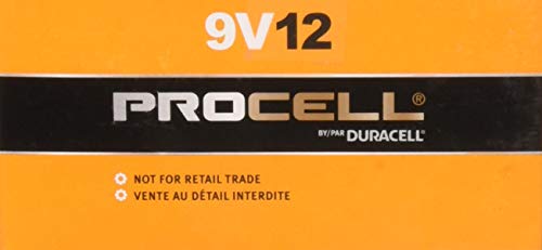 Duracell Procell 9 Volt Batteries, Pack of 12