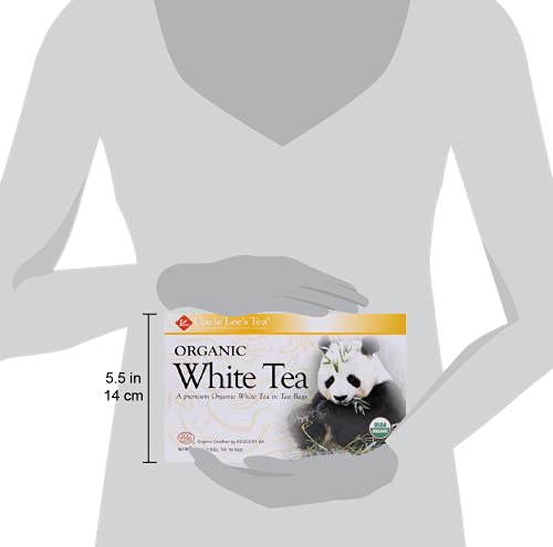 Uncle Lee's Tea- Organic White Tea, Premium Organic White Tea in Tea Bags 100ct