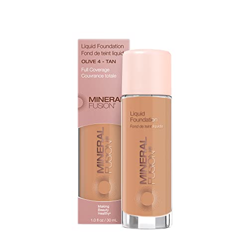 Mineral Fusion Liquid Foundation, Olive 4, 1 Fl Ounce