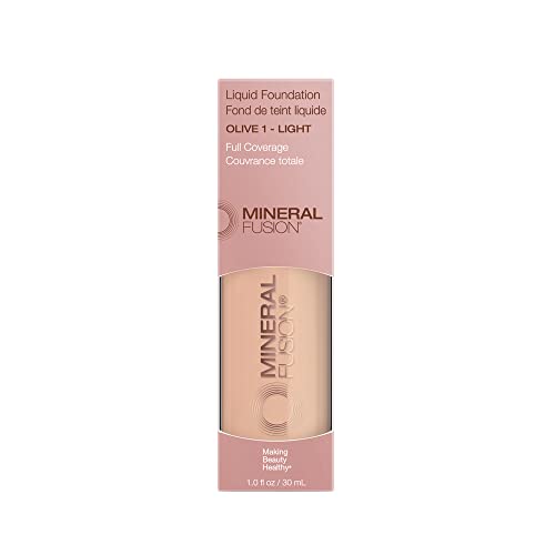 Mineral Fusion Liquid Foundation, Olive 1, 1 Fl Oz