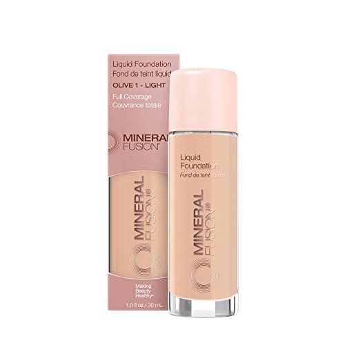 Mineral Fusion Liquid Foundation, Olive 1, 1 Fl Oz