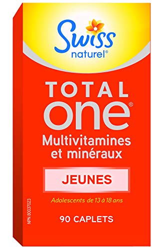 Swiss Natural Total One Teen Multi Vitamin & Mineral | Calcium, Biotin & Vitamin B12 | Daily Maintenance for Overall Health | No Preservatives and Dairy | 90 Caplets