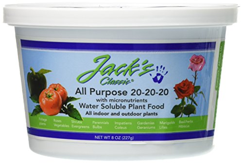 J R Peters 52008 Jacks Classic 20-20-20 All Purpose Fertilizer, 8-Ounce