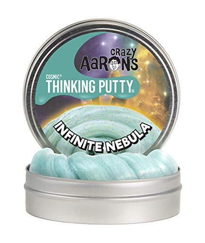 Crazy Aaron's Thinking Putty 4" Tin - Cosmic Infinite Nebula - Multi-Color Sparkle Glow Putty, Soft Texture - Never Dries Out