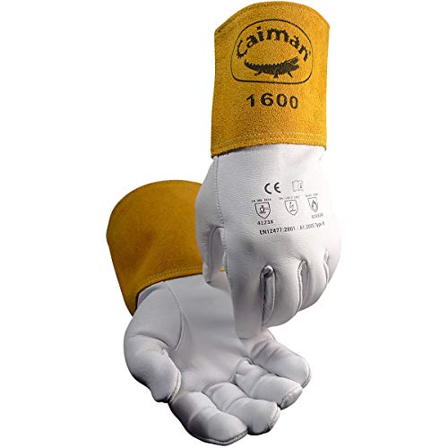 Caiman 1600-5 Welders and Foundry Gloves Natural L