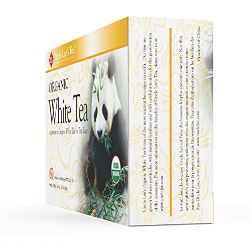 Uncle Lee's Tea- Organic White Tea, Premium Organic White Tea in Tea Bags 100ct