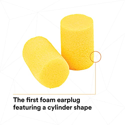 3M Ear Plugs, 200 Pairs/Box, E-A-R Classic 312-1201, Uncorded, Disposable, Foam, NRR 29, For Drilling, Grinding, Machining, Sawing, Sanding, Welding, 1 Pair/Poly Bag