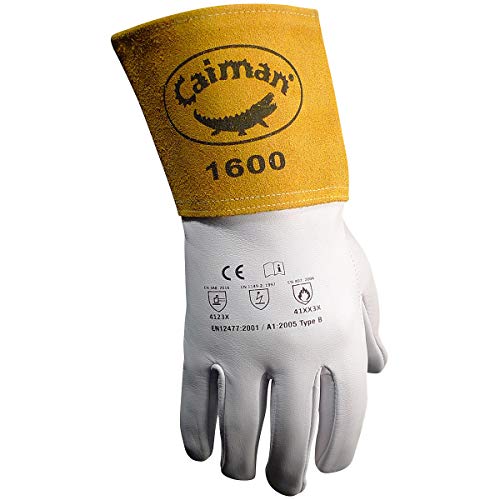 Caiman 1600-5 Welders and Foundry Gloves Natural L