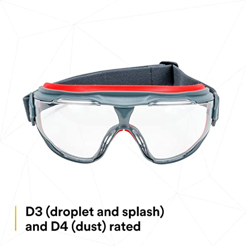 3M Goggle Gear 500-Series GG501SGAF, Clear Scotchgard Anti-Fog Lens