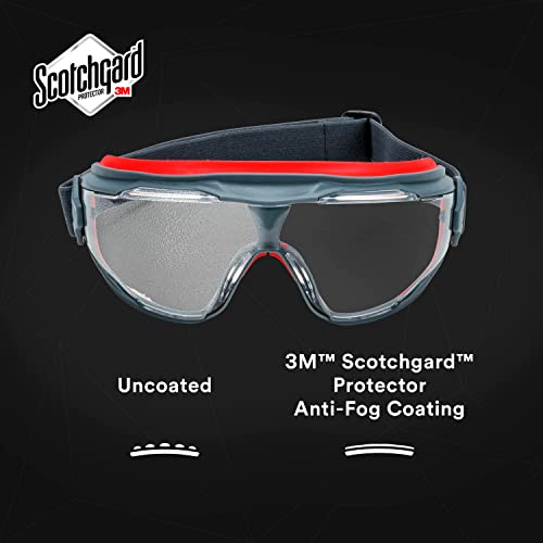 3M Goggle Gear 500-Series GG501SGAF, Clear Scotchgard Anti-Fog Lens