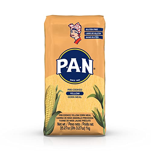 Pan Pre-Cooked Yellow Corn Meal, 1 Kilogram (Pack of 1)