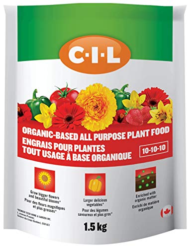 C-I-L Organic-Based All Purpose Plant Food 10-10-10, 1.5 Kg, in Resealable Bag - Engrais Pour Plantes Tout Usage A Base Organique