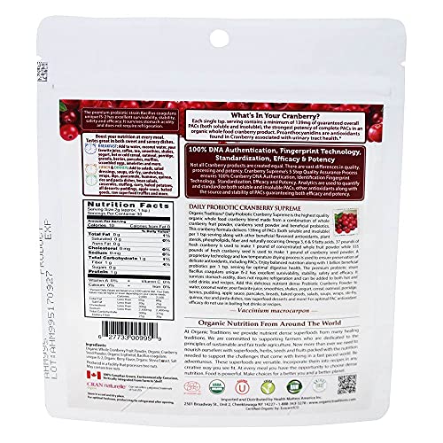 Organic Traditions Daily Probiotic Cranberry Supreme