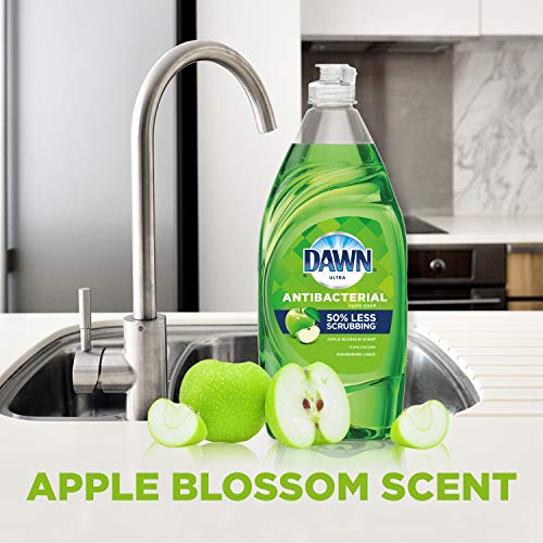 Dawn Ultra Antibacterial Hand Soap, Dishwashing Liquid Dish Soap, Apple Blossom Scent, 28 fl oz