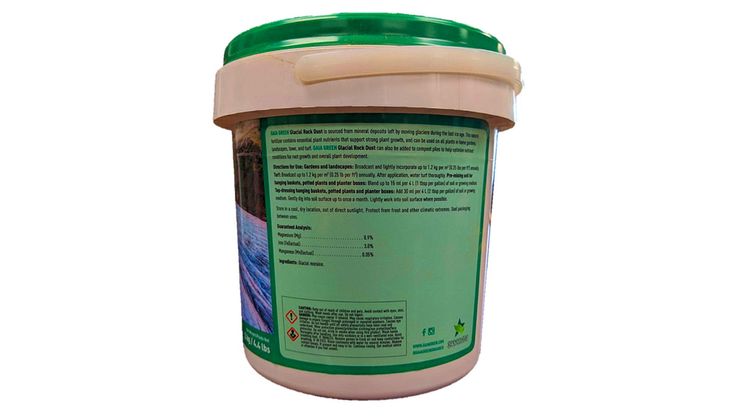 Gaia Green Glacial Rock Dust 2kg - Remineralize Your Soil and Activate The Microorganisms for Healthier Plants and a More Vibrant Garden and Landscape