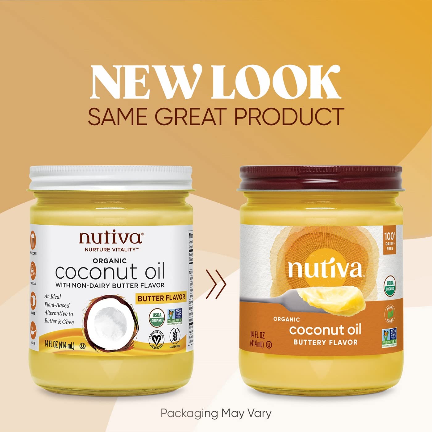 Nutiva - Organic Refined Coconut Oil Buttery Flavor - 14 oz.