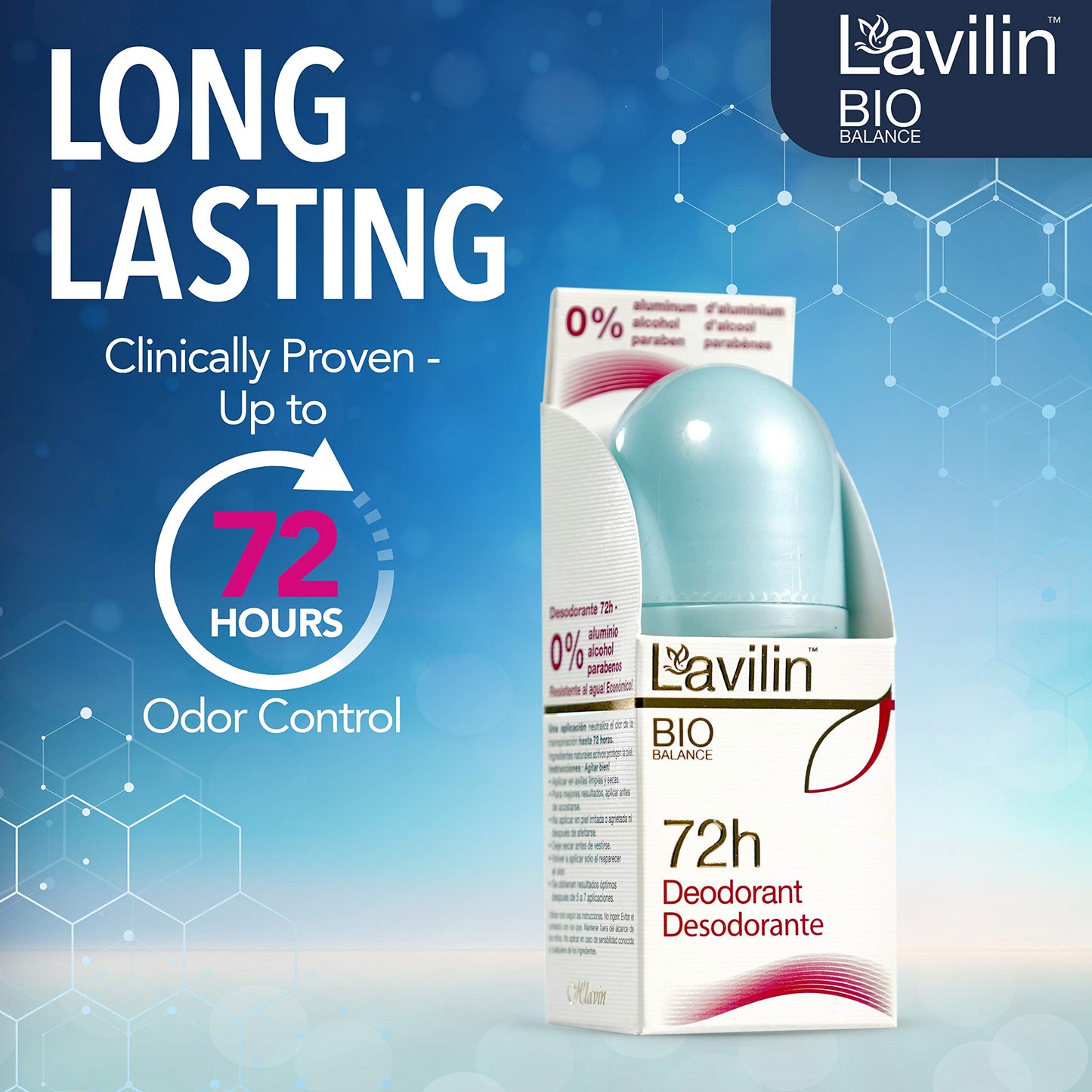 Lavilin 72 Hour Roll-on Deodorant, 60ml