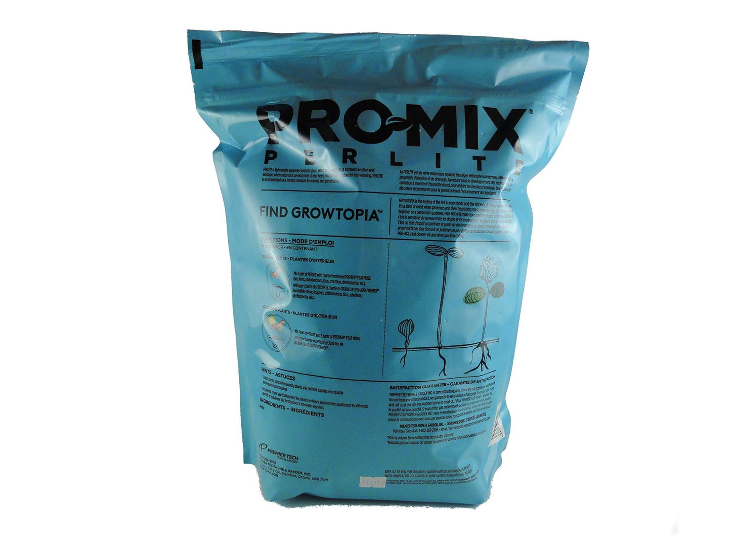 ProMix Perlite 9L 0.9kg Recloseable Bag: Great for Amending Soils in Containers, Raised Beds, Outdoor Gardens, and Creating Your own Potting Soil Or Soil-Less Mixes