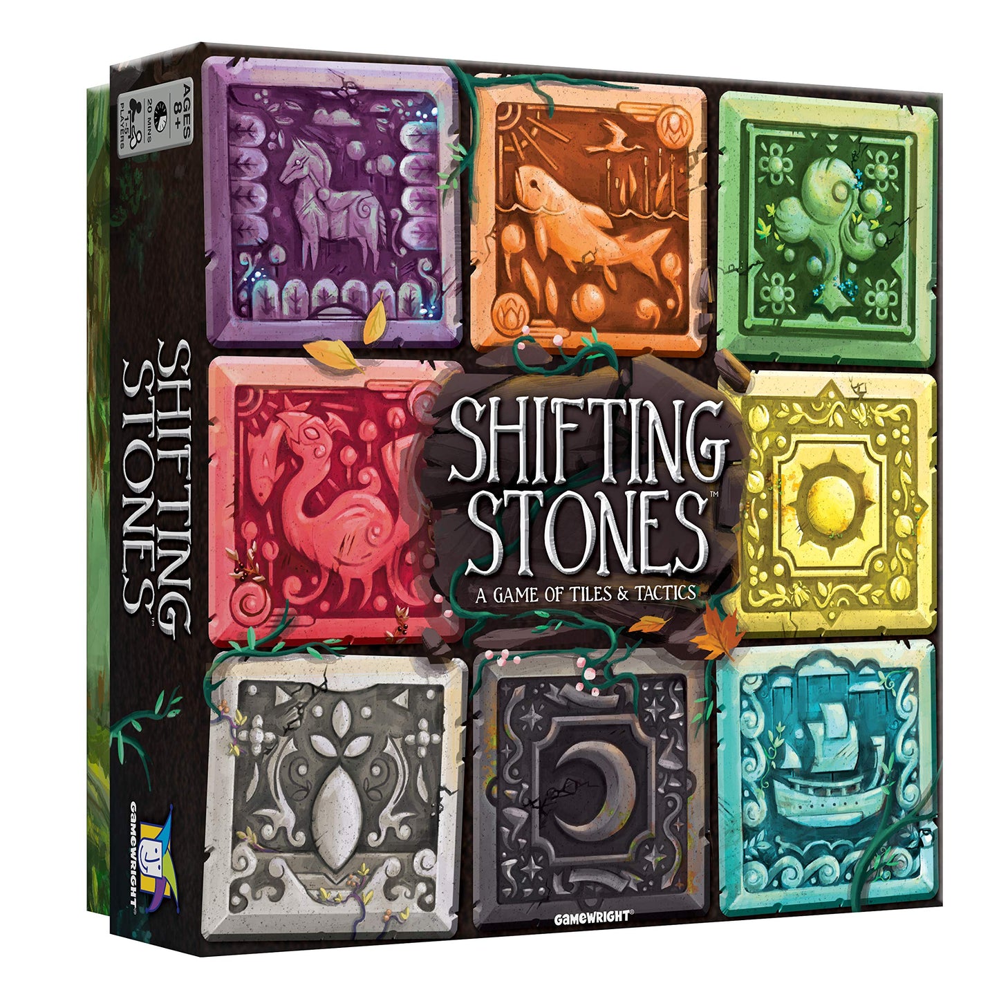 Gamewright - Shifting Stones ? A Visual, Decision-Making Family Strategy Game of Tiles, Cards, and Tactics